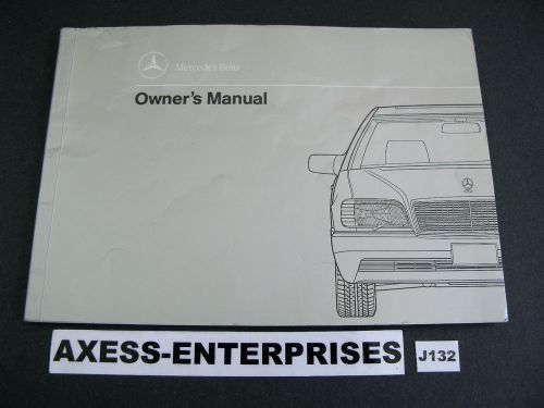 92 - 1992 mercedes w140 300 sd 300sd diesel owners manual drivers book # j132