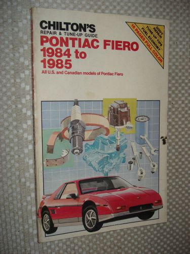 1984-1985 pontiac fiero service manual shop book chiltons repair