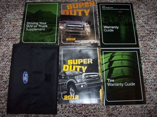 2012 ford f250 f350 f450 f550 truck owner manual xl xlt lariat 6.2l v8