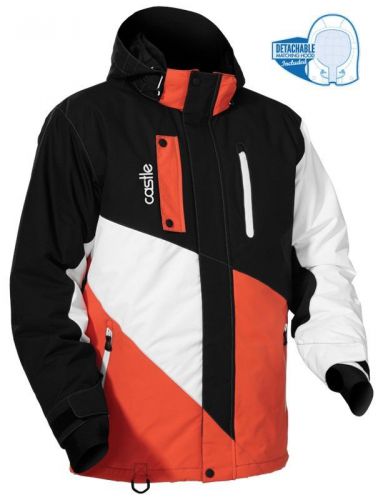 Castle x racewear core youth snowmobile jacket orange