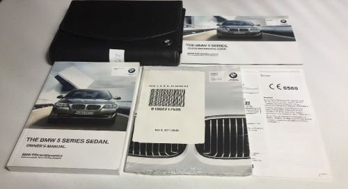 2012 bmw 5 series sedan owner&#039;s manual set &amp; case *oem* &amp; navigation booklet