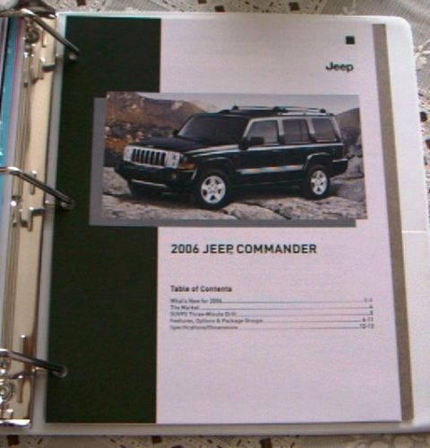 New 2006 jeep commander dealership only salesperson product literature brochure!