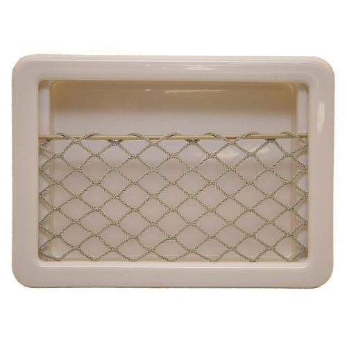 Harris kayot 2046602 tan 9 x 12 inch plastic boat storage box w/ net