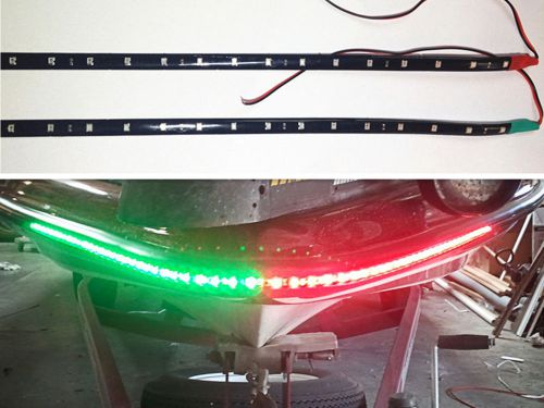 3x boat navigation led lighting red,green,white 12&#034; waterproof marine led strips