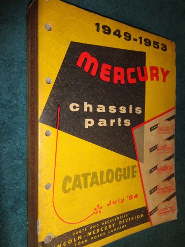 1949-1953 mercury chassis parts catalog / parts book / original 52 51 50++