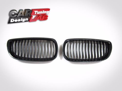 Front kidney grille grill carbon look for 07-10 bmw e92 e93 328i 335i m3 2dr