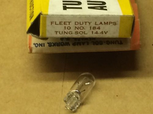 Box of 10 vintage tung-sol fleet duty 184 14.4v light lamp nos nib bulbs truck