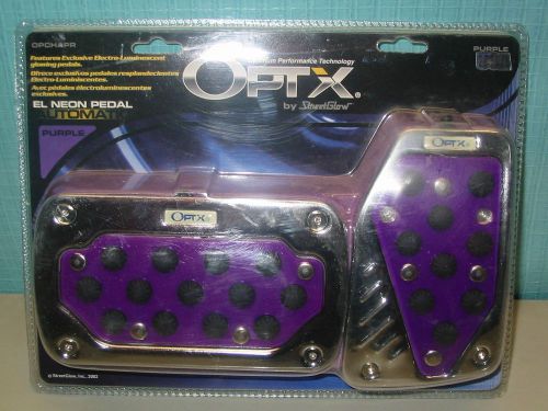 Street glow optx sport pedals chrome/purple for auto.