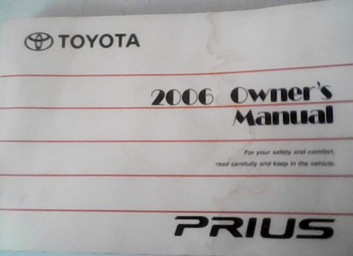 Toyota prius owner&#039;s manual 2006