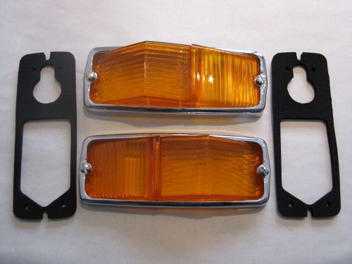 Mgb or triumph &#034;new&#034;  lucas flasher/marker lamp lens rims set