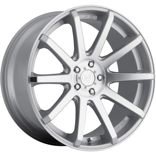 643ms-2105740 20x10 5x4.5 (5x114.3) 5x120 wheels rims silver +40 offset alloy