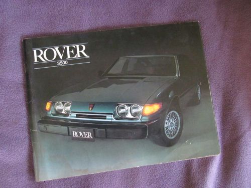 Vintage 1980 rover 3500 v-8 color sales brochure with gatefold (us version) htf