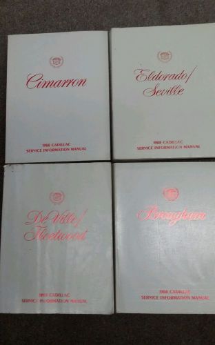 1988 cadillac factory service manuals (5 volume set) see description for content