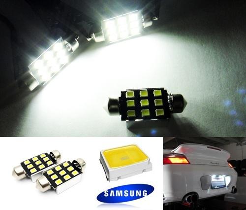 Genuine samsung 9 high power led error free 6418 6411 license plate light white