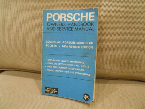 Porsche owners handbook and service manual paperback 1967 free shipping!