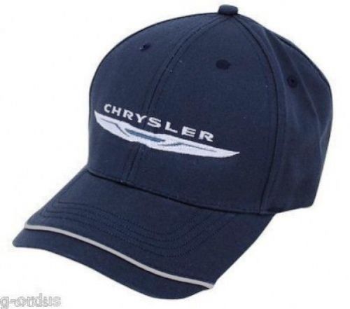 New navy blue embroidered chrysler wings 100% brushed cotton 6 panel hat cap!