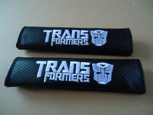 Transformers formers seat belt cover shoulder pads carbon black x 2 pieces