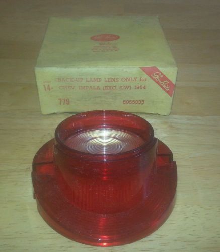 Glo-brite 1964 chevrolet impala back-up tail light lens nos original box 5955335