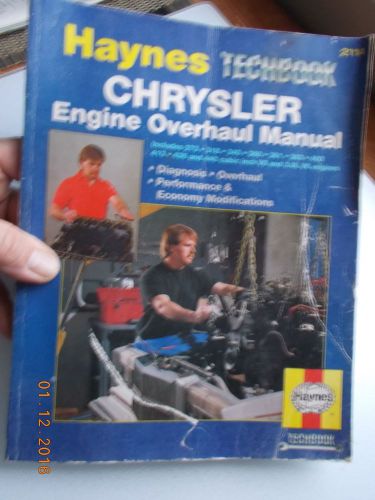 Haynes techbook chrysler engine overhaul manual