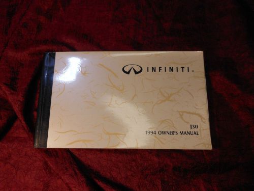 Infiniti 1994 j30 owner&#039;s manual - nice condition - book only