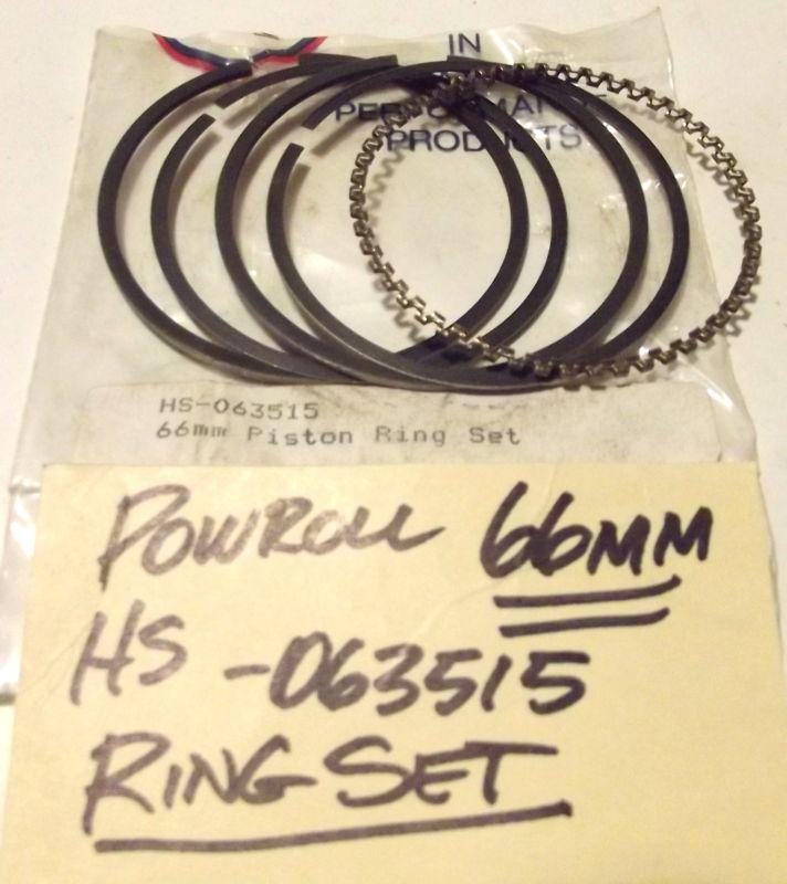 Powroll big bore racing piston ring set hs-063515  2.598" 66mm vintage nos