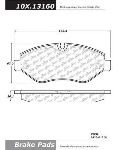 Centric 104.13160 brake pad or shoe, front