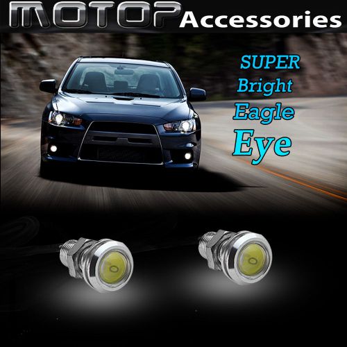 10x white eagle eye led daytime running light drl screw bolt-on waterproof