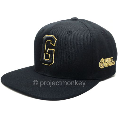 Greddy g boost brigade logo snapback adjustable hat cap black / gold trust jdm