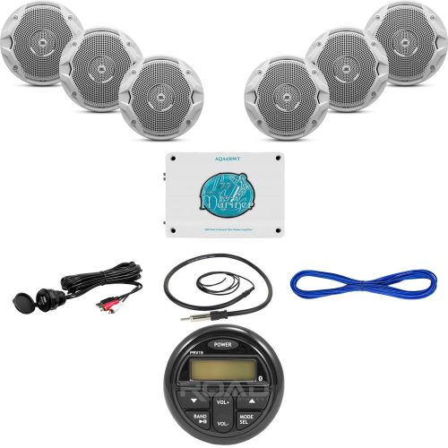 Marine 1600w amplifier,usb bluetooth radio/interface,antenna,6.5&#034; speakers,wires