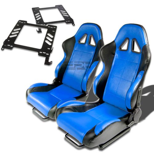 Type-5 racing seat black blue woven+silder+for 02-07 wrx/sti gd/gg bracket x2