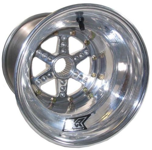 Keizer aluminum wheel,27 spline,10x7&#034;,4&#034;,w/ center,micro-sprint,600 mini,polish