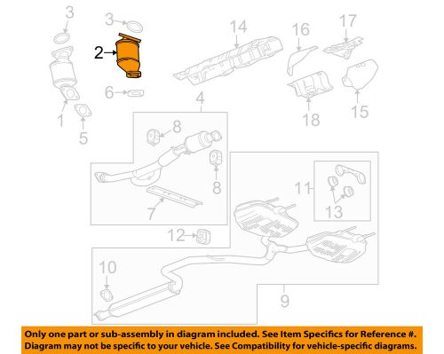 Buick gm oem 10-11 lacrosse 3.6l-v6-catalytic converter 20907468