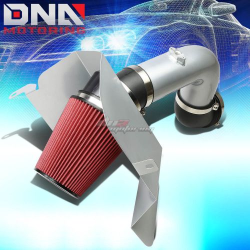 For 03-07 dodge ram diesel silver polished silver cold air intake+heat shield