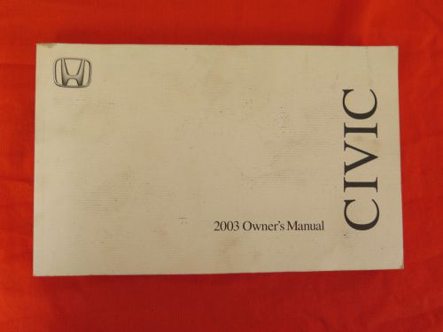 2003 honda civic owners manual guide book