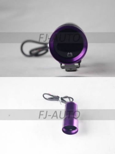 New red digita volt voltage  auto gauge/meter  purple 37mm micro