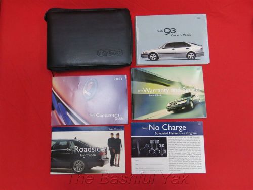 2001 saab 93 owners manual with case