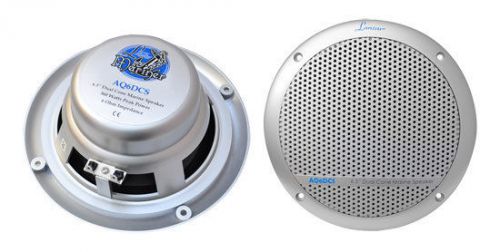 New lanzar aq6dcs pair silver 360 watt 6.5&#039;&#039; marine boat waterproof speakers