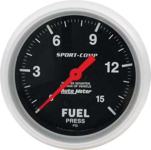 Allstar performance 2-5/8 in diameter black face fuel pressure gauge p/n 80134