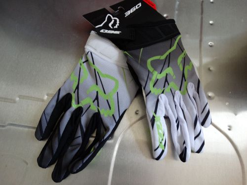 Fox racing 360 mx motocross racing riding sports gloves size l gray