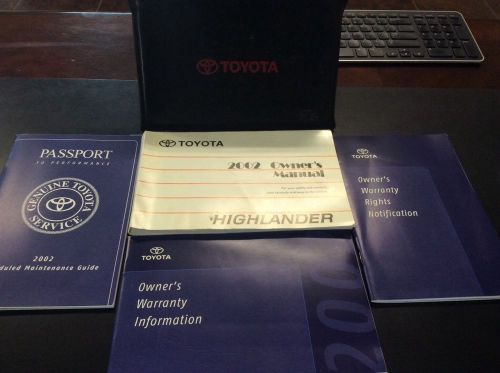 2002 toyota highlander owner manual