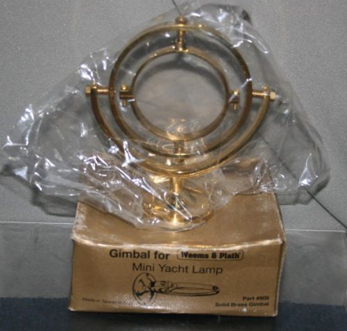 New solid brass gimbal weems &amp; plath #605 for mini yacht lamp &amp; small vases ship
