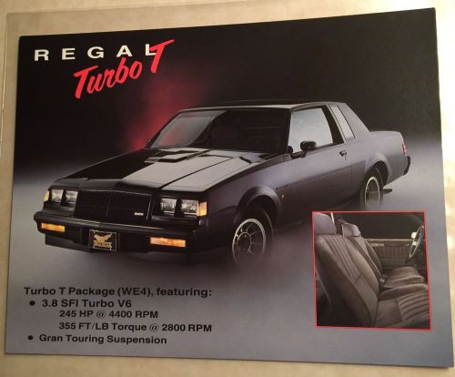 Buick grand national we4 dealer brochure