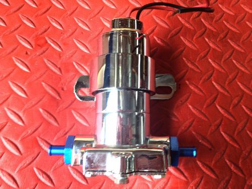 Electric fuel pump 7 psi red chrome high performance 115 gph w/ fittings