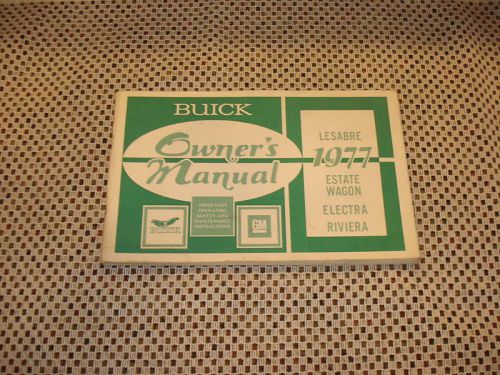 1977 buick owners manual original glovebox book riviera