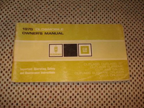 1975 oldsmobile cutlass owners manual orig glovebox bk