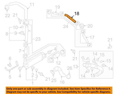 Mitsubishi oem 09-15 lancer 2.0l-l4 intercooler-upper hose 1545a004