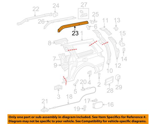 Toyota oem 05-10 sienna side panel-center rail left 6830408031