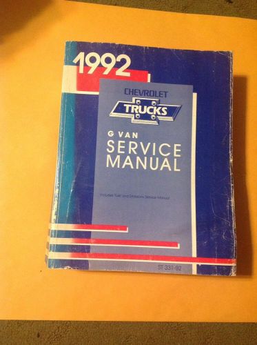 11992 chevrolet trucks g van service manual