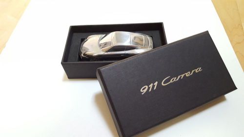 New porsche 911 carrera paperweight limited edition chrome metal billet model