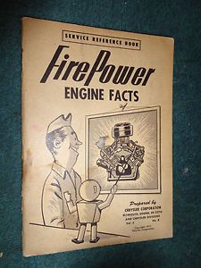 1951 chrysler fire power engine facts shop book / original